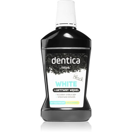 Dentica Black White Mouthwash - Activated Charcoal, Helps Whiten Existing Stains