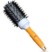 Global Keratin GK HAIR Professional Thermal Extra Orange Round Brush 43mm for Blow Drying - Ceramic Ion Brush for Heat Styling and Adds Volume - Use Boar Brush for Straightening Curling and Shine Vent Brush 3 Inch Orange