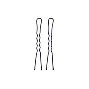 Eurostil Black Wavy Hairpins Box 200 Units