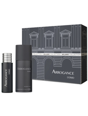 Arrogance Uomo Grigio Eau De Toilette 30ml + Deodorant Spray