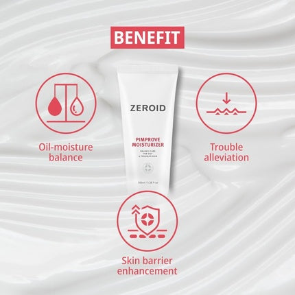 Zeroid Pimprove Moisturizer with Ceramides and Hyaluronic Acid 100ml