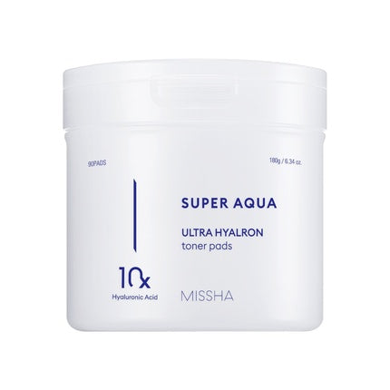 Missha Super Aqua Ultra Hyalron Toner Pads Moisturizing Facial Pads 90 Pieces