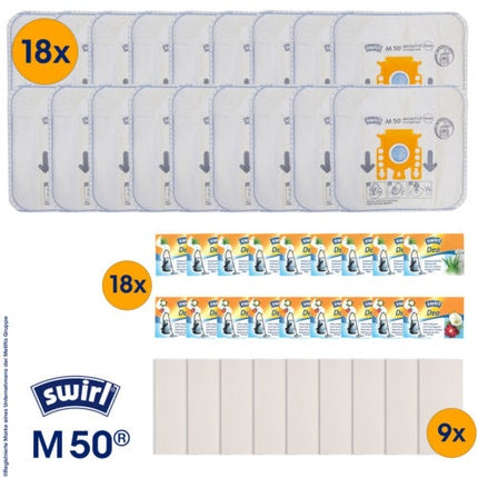 Vacuum Cleaner Bags Swirl M 50 Micropor Plus with Antibac System for Miele