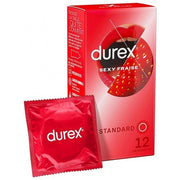 Durex Sexy Strawberry Lubricated Condoms - Pack of 10