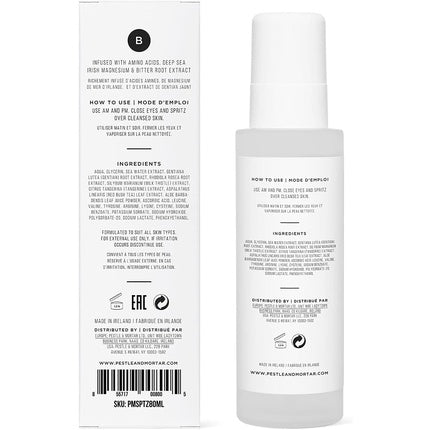 Pestle & Mortar Balance Ultra-Fine Face Mist Hydrating Facial Spray Moisturizer with Deep Sea Magnesium and Gentian Root Extract 80ml