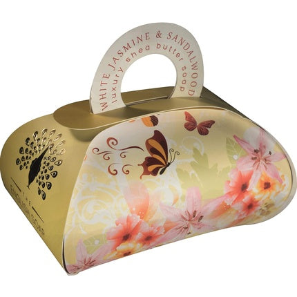 The English Soap Company Large Gift Bag Bath Soap White Jasmine and Sandalwood 260g