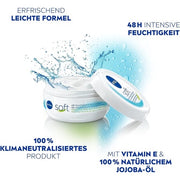 NIVEA Soft Refreshing Moisturising Cream 50ml with Vitamin E and 100% Natural Jojoba Oil