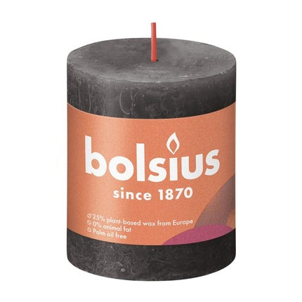Bolsius Shine Stump Candle 80x68 Stormy Grey