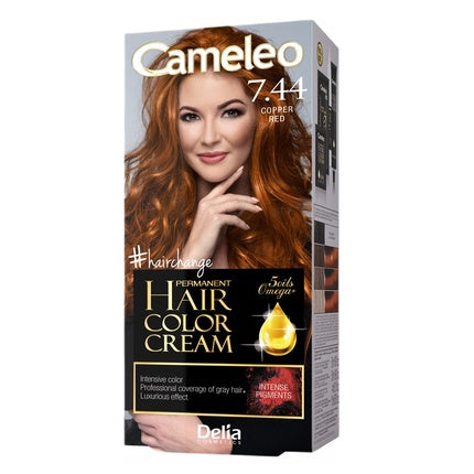 Cameleo Omega Permanent Hair Color Cream 7.44 Copper Red