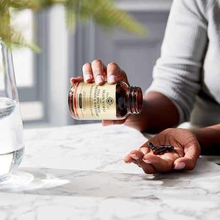 Solgar Brain Works with Full Spectrum Curcumin and BacoMind Mind and Memory Vitamins Choline Supplement Supports Focus and Mental Performance Gluten Free Vegan Capsules