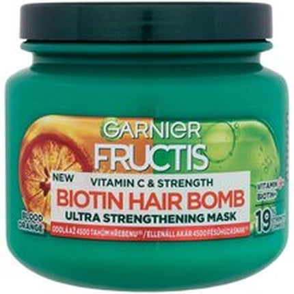 Garnier Fructis Vitamin Strength Biotin Hair Bomb Mask Strengthening Mask For Weak Hair Prone To Falling Out