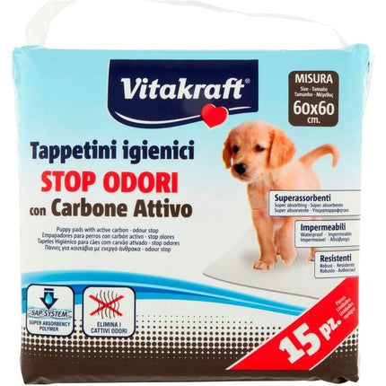 Vitakraft Hygienic Mats with Activated Carbon 60 x 60 cm