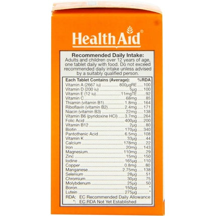 HealthAid A to Z Multivitamins and Minerals Vegetarian Tablets 30