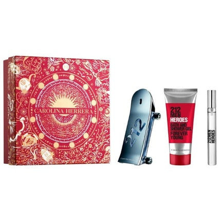 Carolina Herrera 212 Heroes Eau De Toilette Spray 90ml Set 90 Ml Eau De Toilette 100 Ml Shower Gel 10 Ml Eau De Toilette