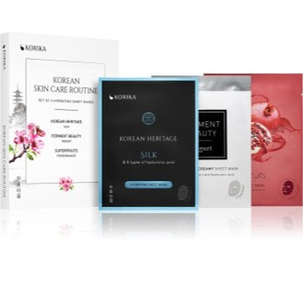 Korika Korean Skin Care Routine Set Of 3 Hydrating Sheet Masks