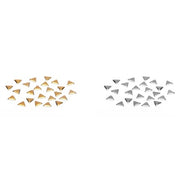 Estrosa Metal Triangle Studs 24 Pieces 7706 Cosmetics - Pack of 2