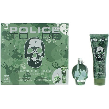 Police To Be Camouflage 2 Piece Gift Set Eau De Toilette 75ml and Body Lotion 100ml
