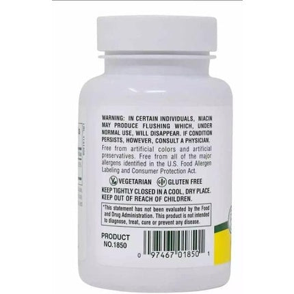 NaturesPlus Niacin 100mg High Potency Vitamin B3 Gluten-Free 90 Vegetarian Tablets