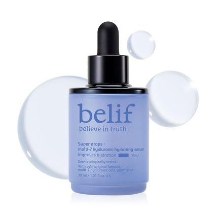 Belif Super Drops Multi-7 Hyaluronic Hydrating Serum 24-Hour Moisturization