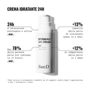 Face D Hydraftast 24H Moisturizing and Soothing Cream with Hyaluronic Acid and Vitamin C+E SPF15 50ml
