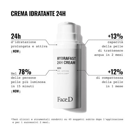 Face D Hydraftast 24H Moisturizing and Soothing Cream with Hyaluronic Acid and Vitamin C+E SPF15 50ml