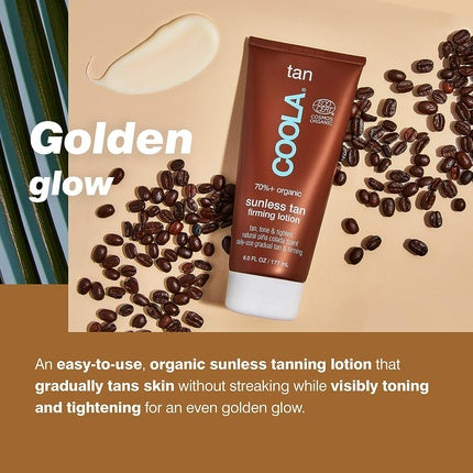 COOLA Organic Sunless Self Tanner Body Firming Lotion Pina Colada 6 Fl Oz