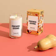 Homesick Friendsgiving Scented Candle Toasted Pecan Butternut Squash Oud Wood 13.75 oz 60-80 Hour Burn Soy Blend Candle Home Decor Relaxing Aromatherapy Candle