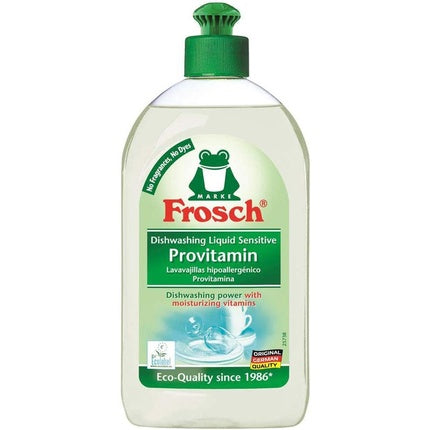 FROSCH Natural Unscented Sensitive Provitamin Dish Soap Vegan Hand Dishwashing Detergent Free and Clear 500ml