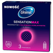 Unimil Sensation Max Condoms With The Highest Number Of Nubs - 3 Pieces