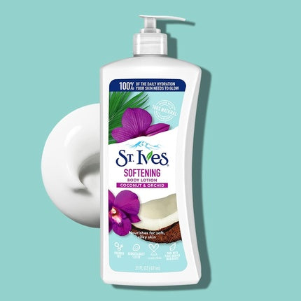 St. Ives Softening Hand & Body Lotion Moisturizer for Dry Skin Coconut & Orchid