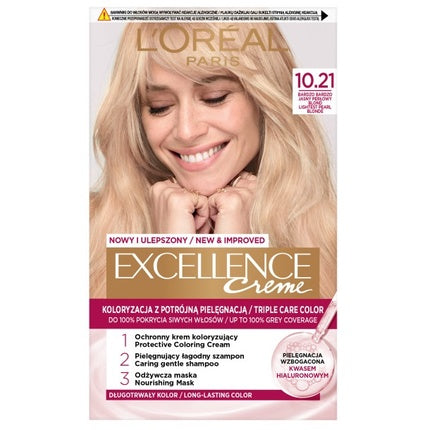 L'Oreal Excellence Creme Hair Color 10.21 Very Very Light Pearl Blonde
