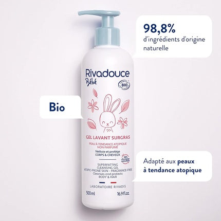 Rivadouce Baby Superfatting Cleansing Gel Organic 500ml
