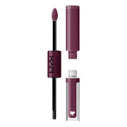 NYX Professional Makeup Shine Loud Long-Lasting Liquid Lipstick with Clear Lip Gloss Cool-Toned Plum 09 Make It Work