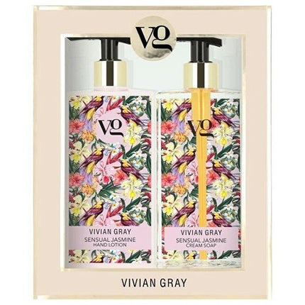 Vivian Gray Sensual Jasmine Cream Soap And Hand Lotion Cosmetic Set