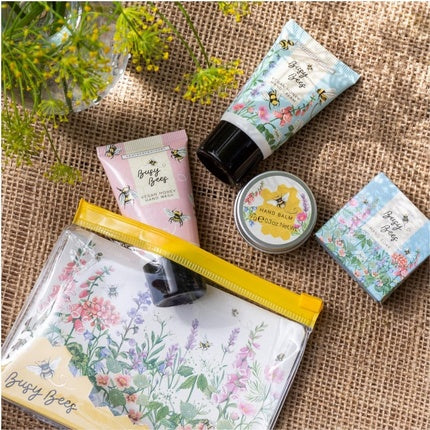 Heathcote & Ivory Busy Bee's Mini Hand Care Set Hand Cream 30ml Hand Wash 30ml Hand Soak 30g Hand Balm 9g