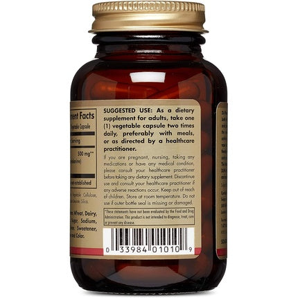 Solgar DLPA 500mg Vegetable Capsules 50 Count