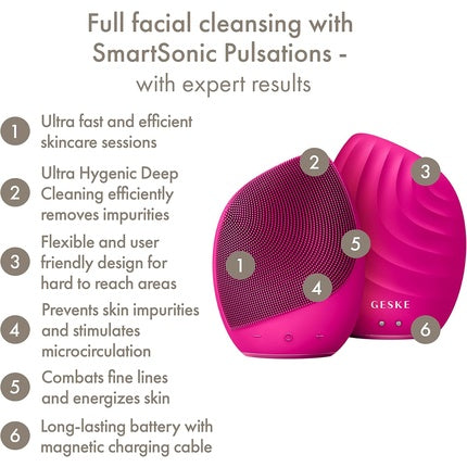 Geske Smartappguidedtm Sonic Facial Brush 5 in 1 Vibrating Electric Facial
