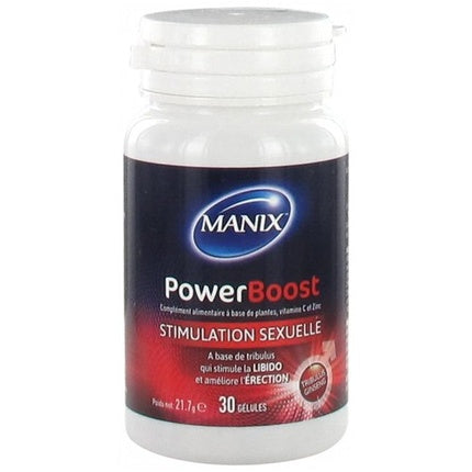 Manix Power Boost Dietary Supplement 30 Capsules Plant-Based