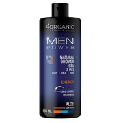 4organic Men Power Natural Shower Gel 3 In 1 Energy 500ml