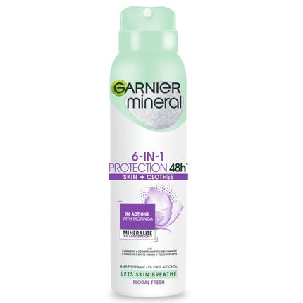 Garnier 6 In 1 Skin And Clothes Protection 48h Women Deodorant Spray 150ml