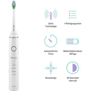 TrueLife SonicBrush Compact Electric Toothbrush with 35,000 Vibrations per Minute and 4 Cleaning Modes