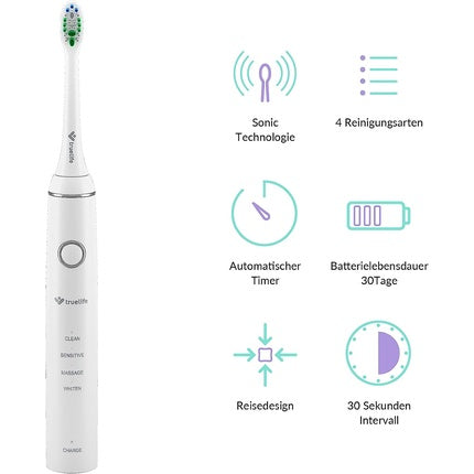 TrueLife SonicBrush Compact Electric Toothbrush with 35,000 Vibrations per Minute and 4 Cleaning Modes