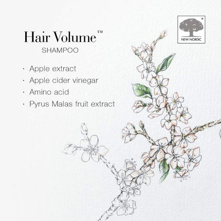 New Nordic Hair Volume Shampoo 250ml Herbal Volumising for Dry Damaged Hair - Suitable for Men and Women