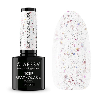 Claresa Top Crazy Quartz No Wipe Hybrid Top Coat 5g