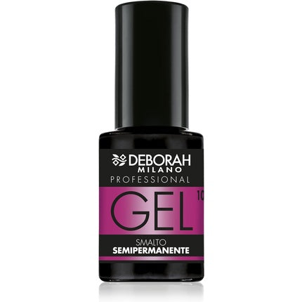 Deborah Milano Semi-Permanent Nail Polish #10 Dark Mauve Plumping Effect Long Lasting for Intense and Shiny Nails 4.5ml