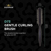 Denman D73 Soft Curl Brush with Nylon Single Ball Bristles 15mm Shaft