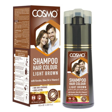 Cosmo Cosmetics Hair Colour Shampoo Light Brown 180ml