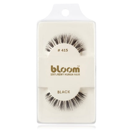 Bloom Natural False Eyelashes No. 415 (Black) - 1 cm