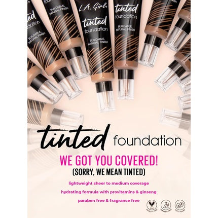 L.A. Girl Tinted Foundation Warm Sand 1 fl oz 30 ml