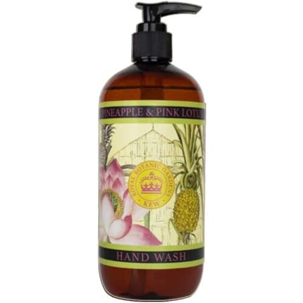 The English Soap Company Kew Gardens Hand and Body Wash Refreshing Botanical Wash with Rich Lather Enriched with Soothing Aloe Vera and Vitamin E Pineapple and Pink Lotus Scent 500ml